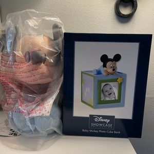Disney Baby Mickey photo cube & plush doll